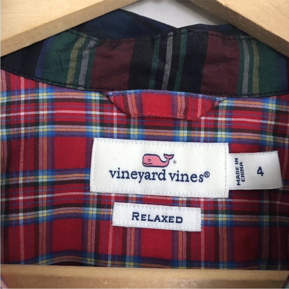 Vineyard Vines Patchwork Plaid Button-Down Shirt … - image 4